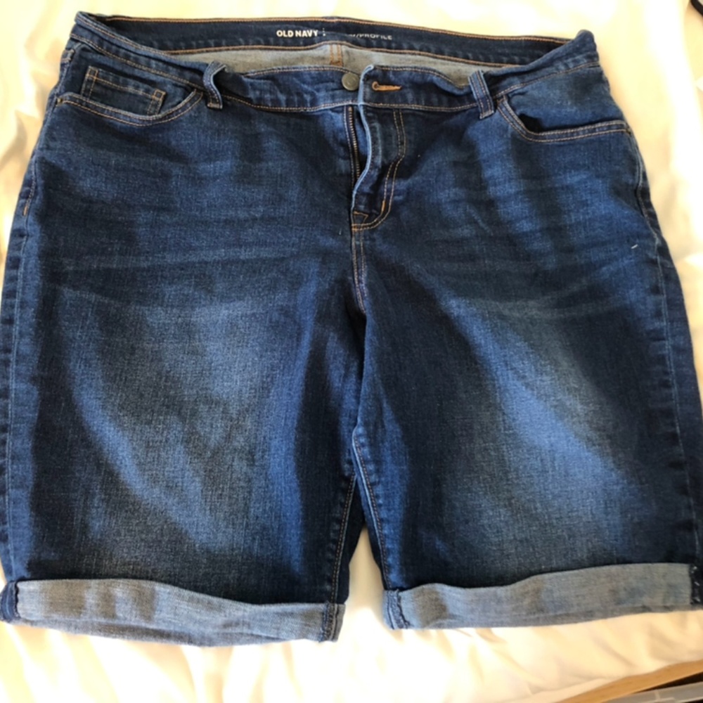 Old Navy Long Curvy Denim Shorts